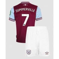 West Ham United Crysencio Summerville #7 Heimtrikotsatz Kinder 2024-25 Kurzarm (+ Kurze Hosen)